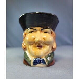 Toby Face Mug Character Face Vintage Hand Painted Japan Creamer Toothpick Holder